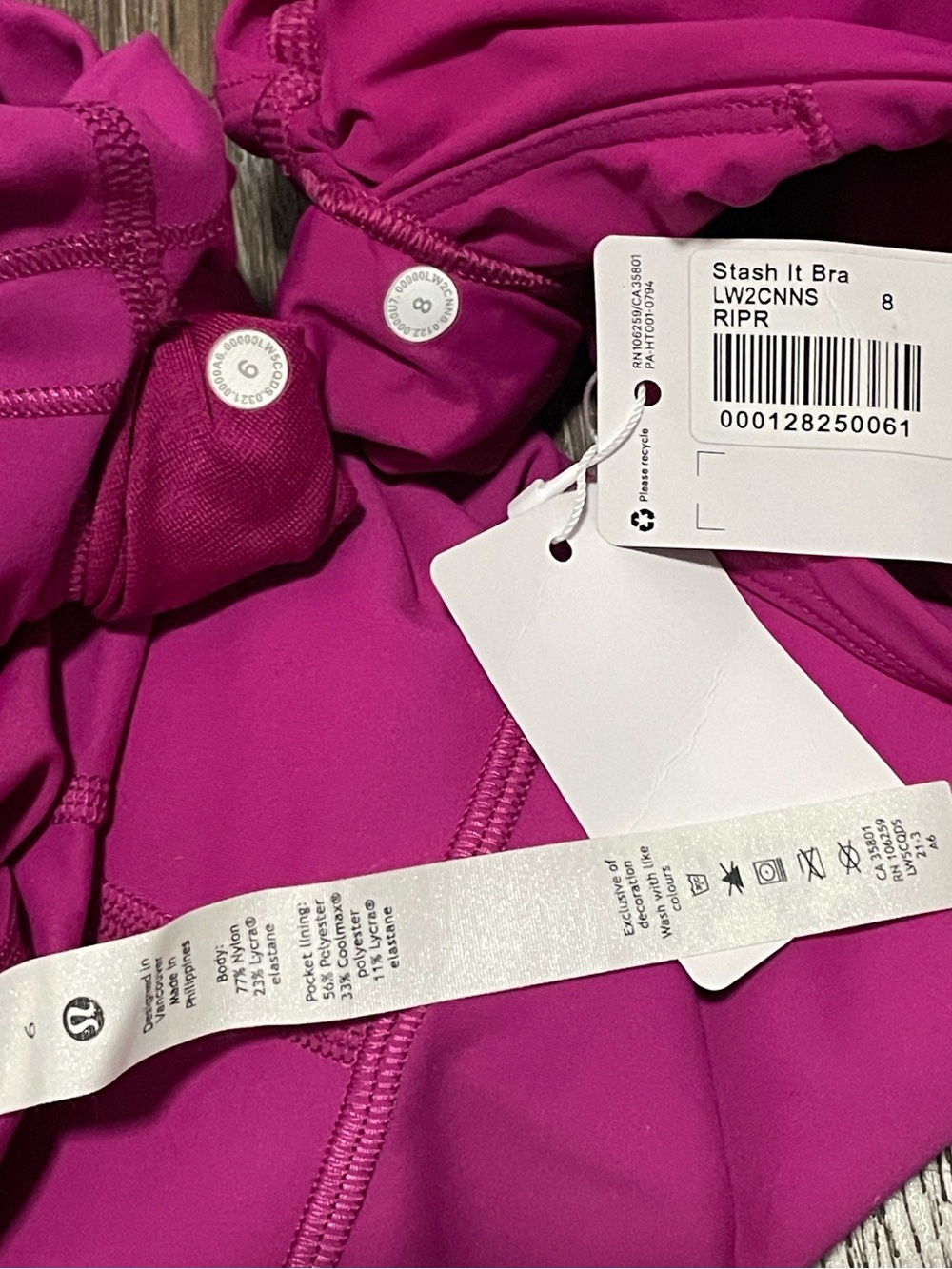 NWT/NWOT Lululemon Matching Ripened Raspberry Set. Size Top 8/ Bottom 6 - Picture 2 of 11